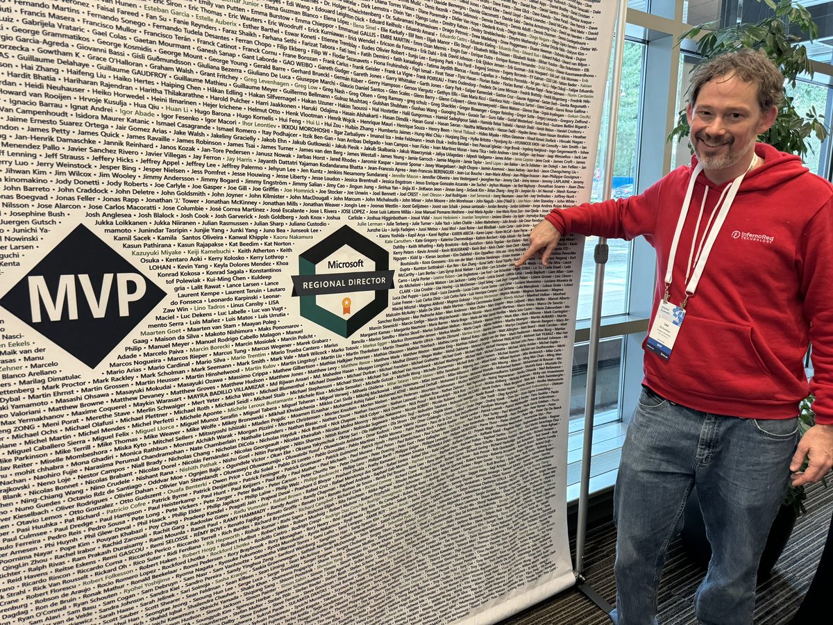 lprichar's tweet photo. My name in print! And, day one sessions complete the tldr: copilot copilot, and more copilot. It just keeps getting more and more impressive. #MvpSummit https://t.co/cIGWoGWtvU