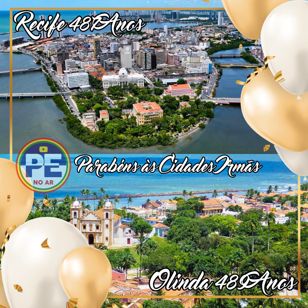 PARABÉNS RECIFE E OLINDA 
CIDADES IRMÃS 

#Recife #pernambuco #pernambucomeupaís #OLINDA