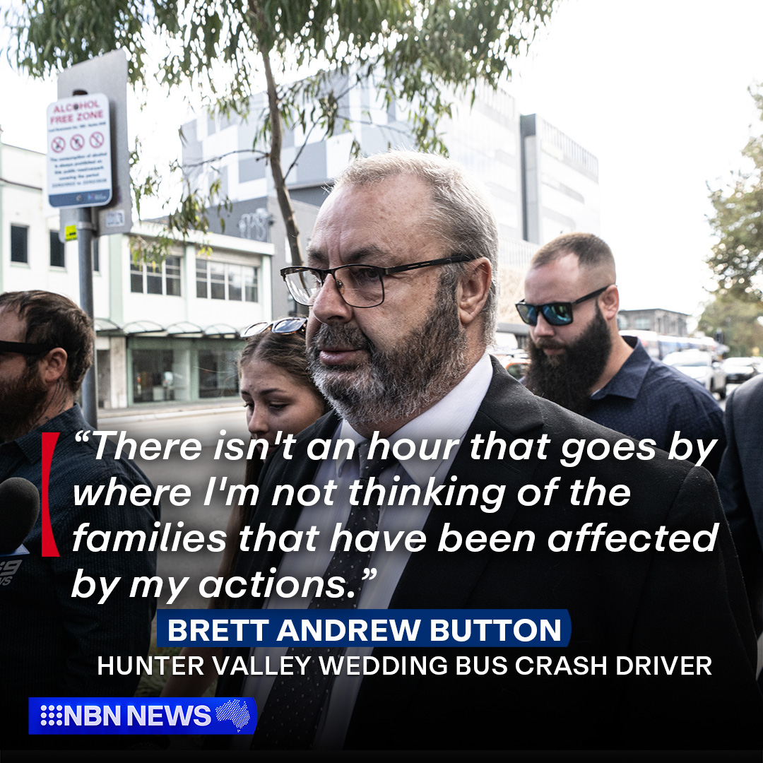 Brett Button - the driver who allegedly caused one of the country's worst road disasters, says he’s “devastated” and “truly, deeply sorry”. #NBNNews