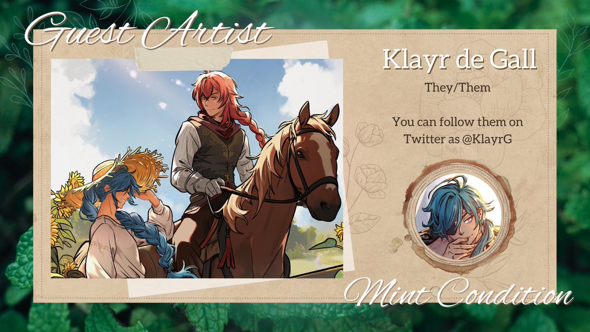 🌿🦉#Diluc 🦚🌿

Chive got a feeling the print <a href="/KlayrG/">Klayr_de_Gall</a> is creating will be Dill-ightful!  So grab your sunhats,  the forecast is clear.

🌿🦉 #Kaeya 🦚🌿