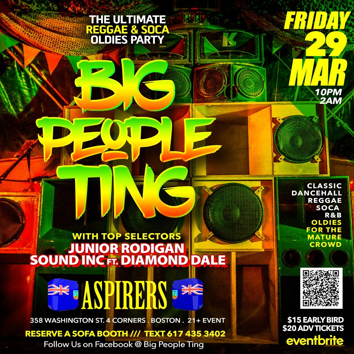 SAVE THE DATE : MARCH 29th 
#BigPeopleTing 
The March edition of 
THE BEST OLDIES PARTY in #Boston 

Get there early 
Last time we hit capacity before 1am 
Get your advance tickets here >> …ingOldiesPartyAspirers.eventbrite.com