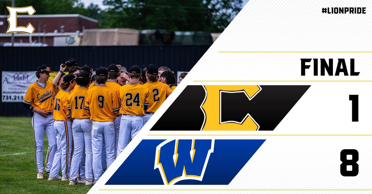 Camden (1-1) falls to Westview 8-1. 

Camden vs Chester Co tomorrow at Milan at 7PM.