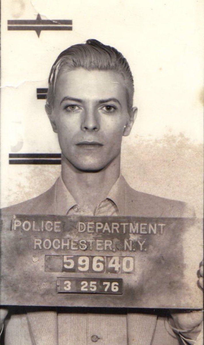 Bowie, man. Even his mug shot was fucking art.