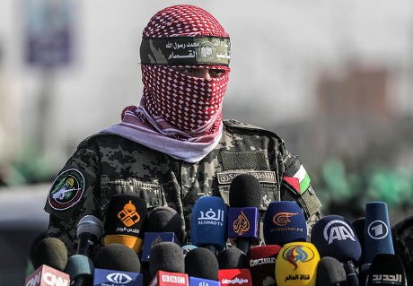 resist_toexist's tweet photo. Abu Obaida: “While you wet your cheeks with tears, our necks are stained with blood.” https://t.co/qZXwR77Gbz