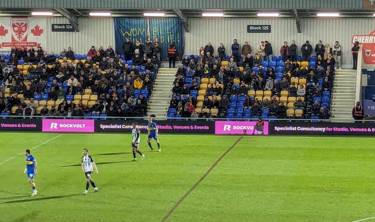 PeteMWatts's tweet photo. Top night, many thanks to all at @AFCWimbledon great hospitality and a wonderful team. Good to see the company's name lit up in LEDs... https://t.co/8HQpPP6R7y