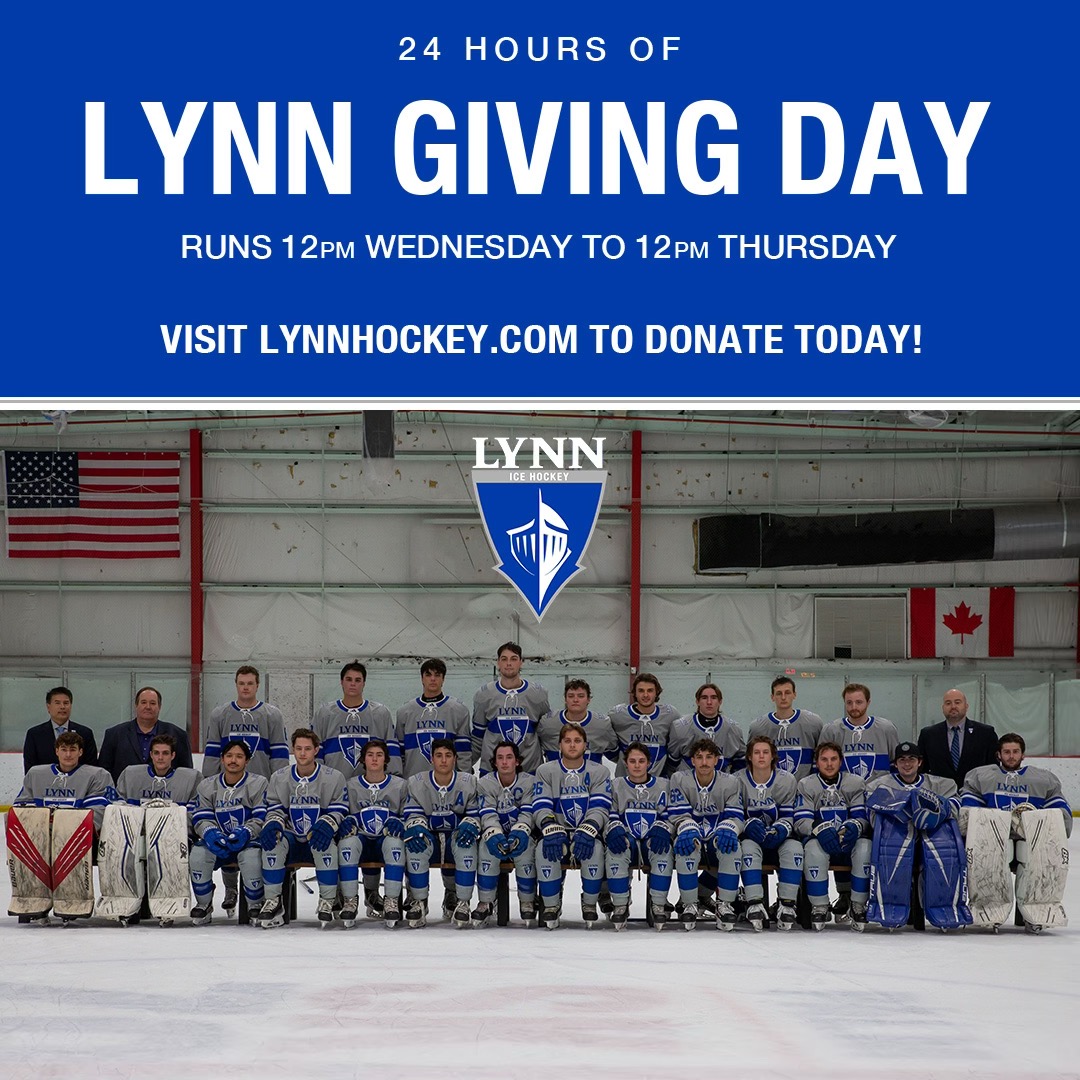 Lynn University Ice Hockey (@lynnicehockey) on Twitter photo Support your favorite hockey team during Lynn Giving Day! Any donation, any amount! Go to: givecampus.com/schools/LynnUn…
#WeAreLynn #LynnKicksIce #CollegeHockey #CawlidgeHawkey #Hockey #Teamadidas <a href="/LynnAlumni/">Lynn Alumni</a>
<a href="/LynnUniversity/">Lynn University</a> <a href="/CollegeHkySouth/">College Hockey South</a> @AAUCollegeHoc Support your favorite hockey team during Lynn Giving Day! Any donation, any amount! Go to: givecampus.com/schools/LynnUn…
#WeAreLynn #LynnKicksIce #CollegeHockey #CawlidgeHawkey #Hockey #Teamadidas <a href="/LynnAlumni/">Lynn Alumni</a>
<a href="/LynnUniversity/">Lynn University</a> <a href="/CollegeHkySouth/">College Hockey South</a> @AAUCollegeHoc