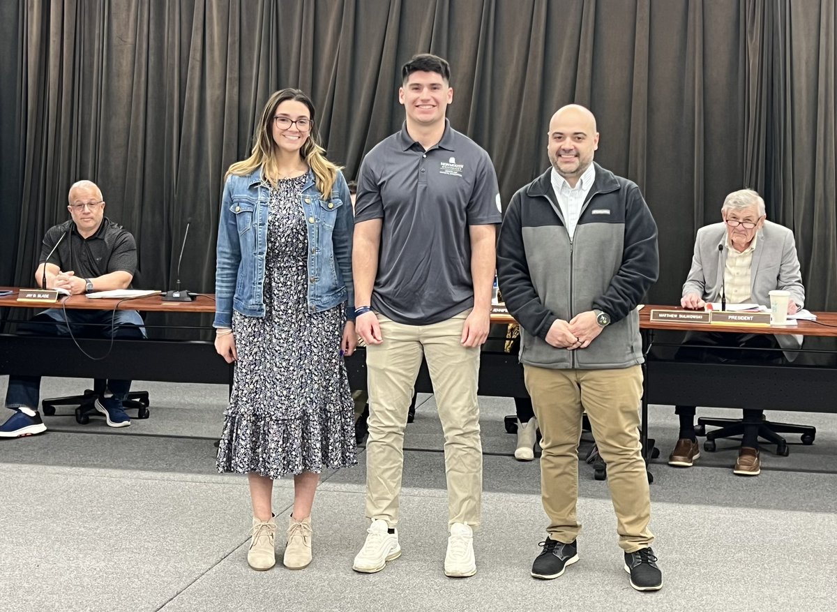 The Board of Education welcomed three of the six new employees hired by the district at tonight’s agenda meeting. A big welcome to JSMS School Psychologist Marissa Pellichero and Phys. Ed. Teachers Andrew Vera and Nelson Verdadeiro!