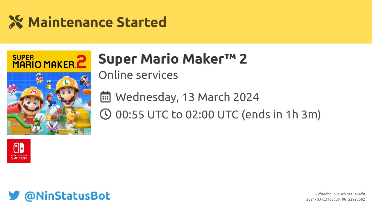Nintendo switch online maintenance sale