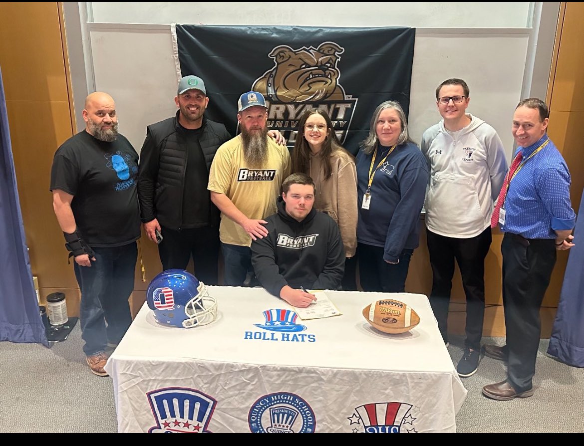 Presidents Football (@presidentsfball) on Twitter photo Congratulations to <a href="/SSwan2005/">Sam Swan</a> on signing to further your education & football career to <a href="/BryantUFootball/">Bryant Football</a>. The QHS Community is proud of you.
ROLL HATS !!!
<a href="/presidentsfball/">Presidents Football</a> Congratulations to <a href="/SSwan2005/">Sam Swan</a> on signing to further your education & football career to <a href="/BryantUFootball/">Bryant Football</a>. The QHS Community is proud of you.
ROLL HATS !!!
<a href="/presidentsfball/">Presidents Football</a>