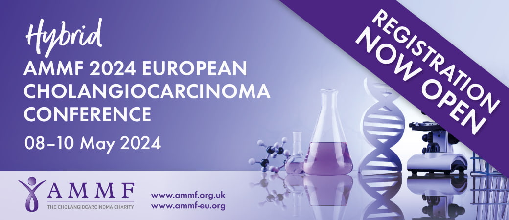@CharityAMMF @HepatomaRes

Join AMMF’s Hybrid 2024 European Cholangiocarcinoma Conference to explore the frontiers and latest advances in the treatment of CCA.   

👉ammf.org.uk/ammf-conferenc… 

#AMMF2024 #cholangiocarcinoma #BileDuctCancer #livertwitter