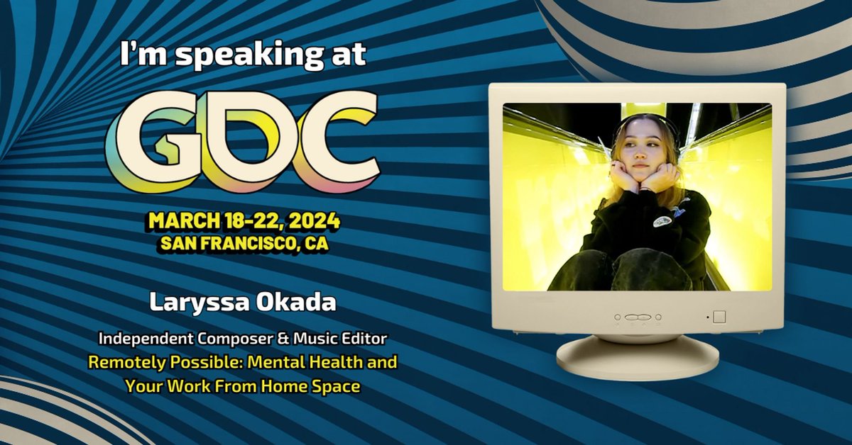 arising from the Offline to announce i'll be attending #GDC2024 this year 🎶

i'll be speaking about nurturing your mental health while tackling remote gigs in these especially turbulent times, in order to promote a sustainable WFH career.

looking forward to seeing folks! 🫶