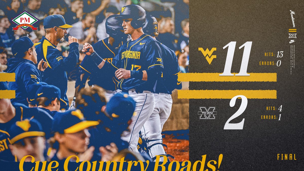 WVUBaseball's tweet photo. 🎶CUE COUNTRY ROADS!!

#HailWV https://t.co/3ukktIzmXj
