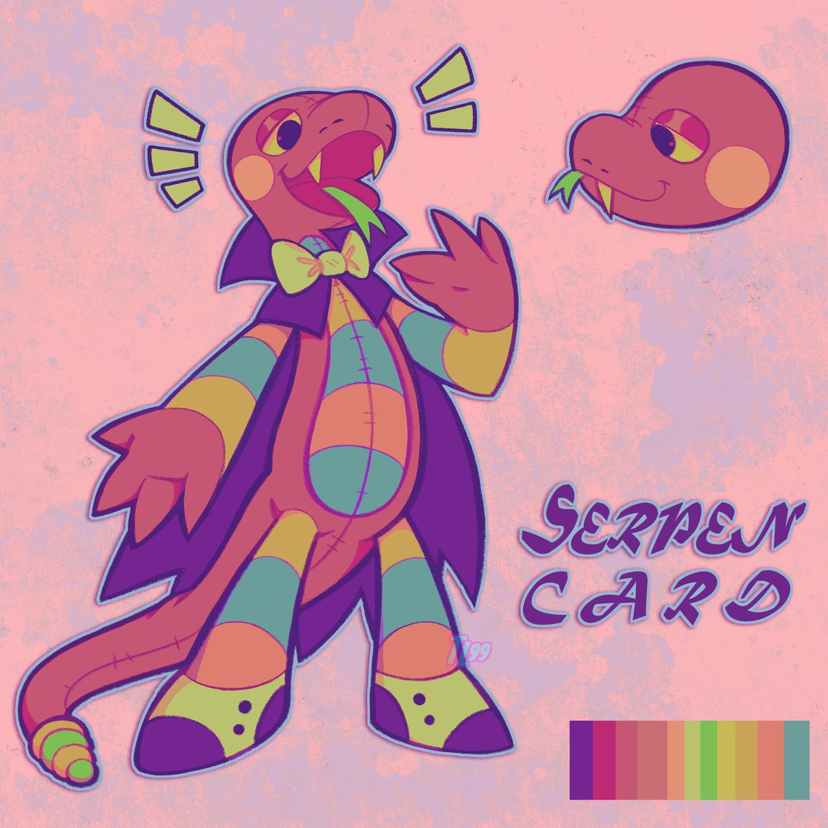 Blue_Lemonade99's tweet image. I made a #puppetoc, he is a snake vampire