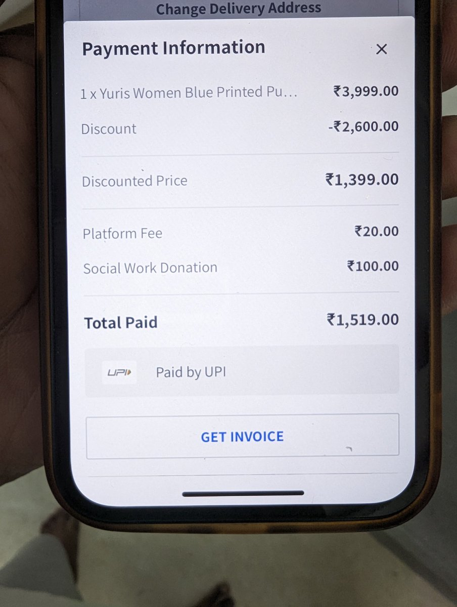 krishanrocks's tweet photo. @myntra committing fraud by making customers pay money for social donations. When an item is cancelled, that donation money is not refunded. Customer care is worthless as usual. Avoid prepayment and Myntra. 

#myntra #money #fraud https://t.co/1GFaENkchm