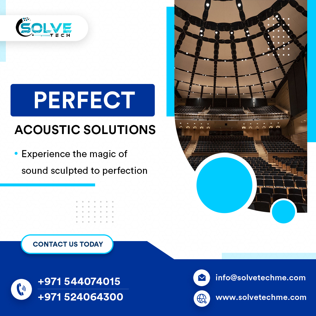 SolveTechLLC's tweet image. 🔊 Dive into the World of Perfect Soundscapes with SolveTech in Dubai, UAE!✨

Experience the magic of perfectly sculpted sound! Contact today to transform your auditory journey
📞 +971 524064300
📧 info@solvetechme.com
🔗solvetechme.com/acoustic-servi…
#SolveTech #AcousticsEngineering