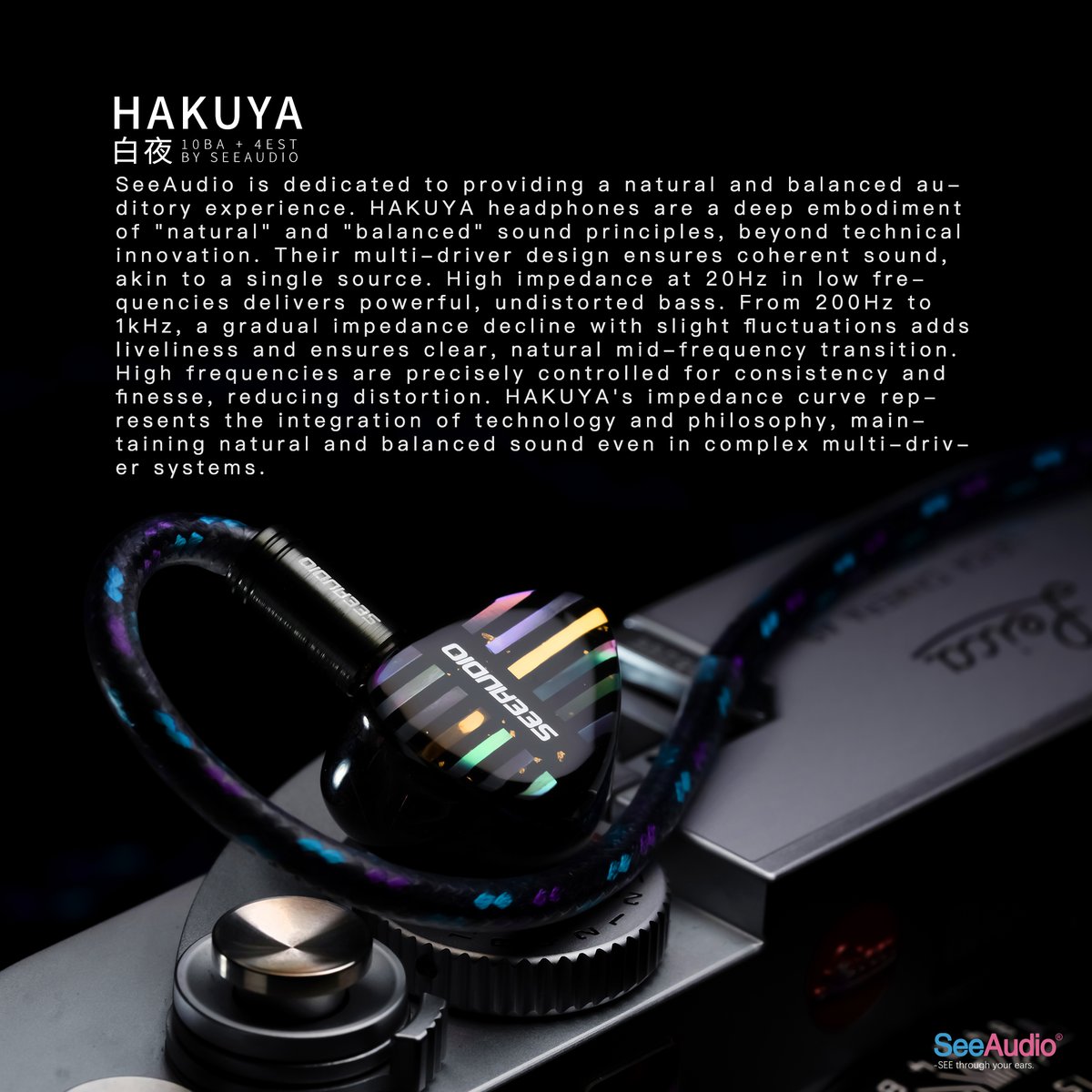 SeeAudio_Y's tweet photo. #SeeAudio #HAKUYA Short REVIEW😊
HAKUYA headphones are a deep embodiment
of "natural" and "balanced" sound principles,beyond technicalinnovation. Their multi-driver design ensures coherent sound,akin to a single source. https://t.co/wK8BpV6Ab5