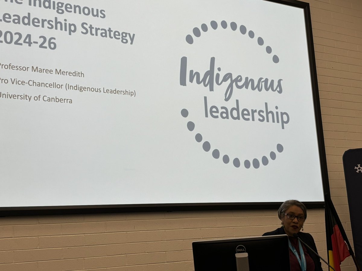 A significant moment for UC. Prof Maree Meredith launching the @UniCanberra Indigenous Leadership Strategy