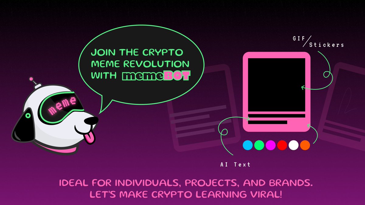 memebot_ai's tweet photo. 🤣 Join the meme revolution! 🤣

https://t.co/W8Dy6H10SC is not just for individuals but ideal for crypto projects and brands too. 🎨

⚒️Break down complex crypto concepts into memes and make learning a fun experience. 
Let's make crypto viral! 🤣

#Crypto #memecoin #Bullrun2024 https://t.co/iuDQhNaGqQ