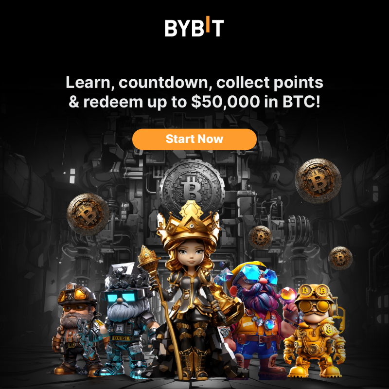 Bybit_Official's tweet photo. BTC Halving is around the corner. But what's next? 

Celebrate with #Bybit! Learn, countdown, and complete tasks to redeem rewards up to $50,000 in BTC.

👇 Click Start Now!

#btchalving