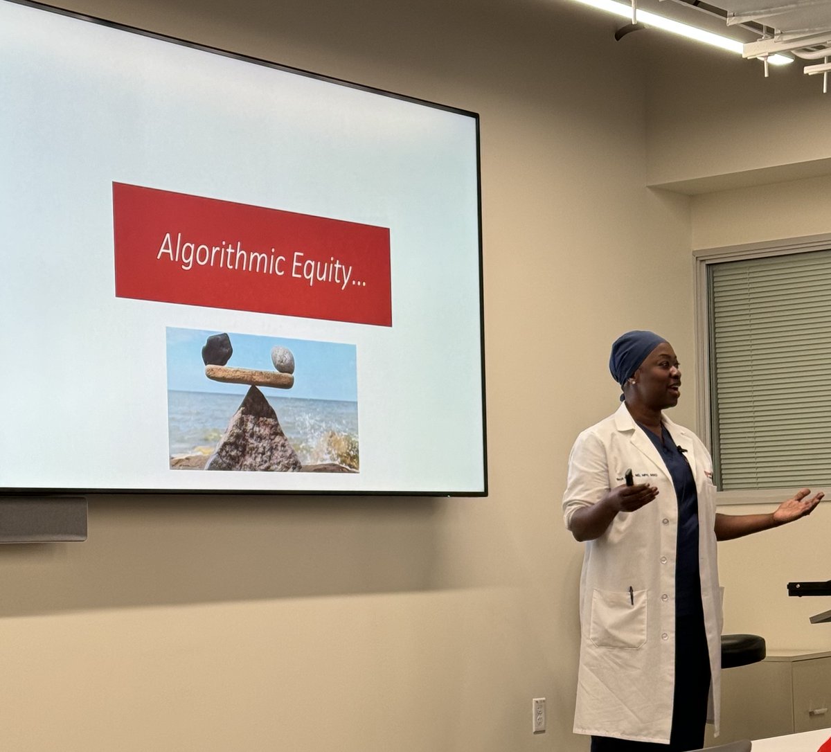 Dr. <a href="/MayaYiadom/">Maya Yiadom</a> presenting on "The New Frontier: Operationalizing #HealthEquity and #QualityImprovement using #AI and #HealthTech" at the #LEADatStanfordMed with her wonderful daughters!

#whatdoctorslooklike #PrecisionMedicine
#bestjobever #LoMaH #academiclife #StanfordMedDEI