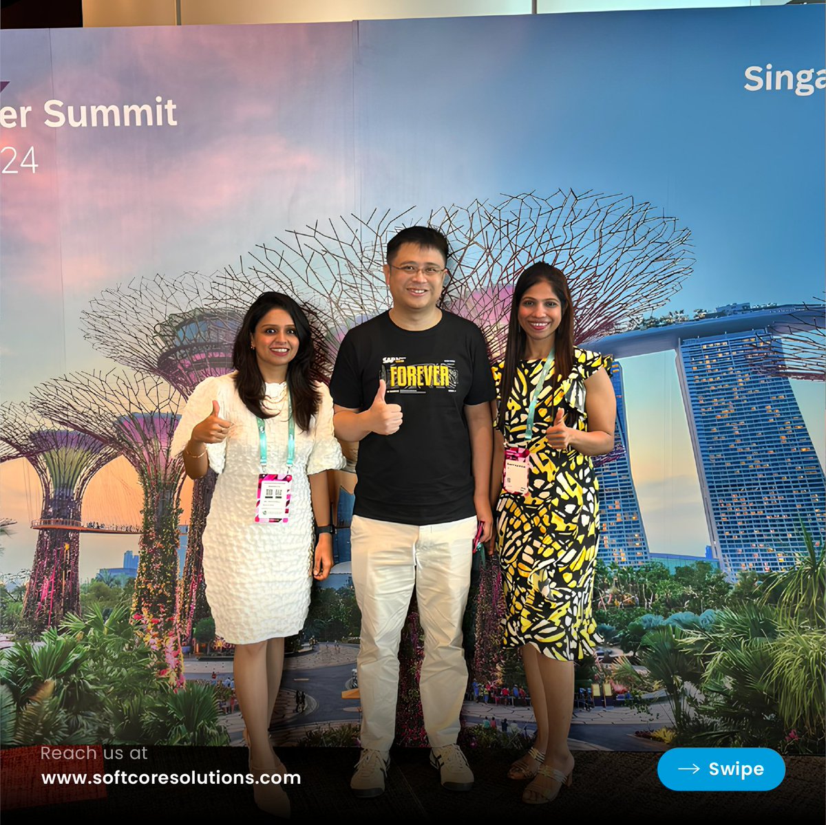 SCS_SAPB1's tweet image. #SoftCoreSolutions marked its remarkable presence at the #SAPSMESummit24 held in Singapore, indicating strong commitment to SAP Business One (SAPB1) and dedication to the platform. By actively participating and delivering our message: #SAPB1FOREVER