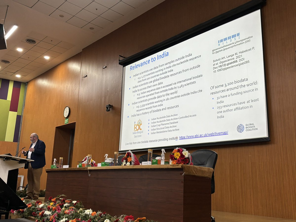 Dr Guy Cochrane, @guyrcochrane Executive Director, Global Biodata Coalition @emblebi @globalbiodata presenting about the challenges and opportunities for the usage of the global databases @DBTIndia @NABI_India and it’s relevance to India