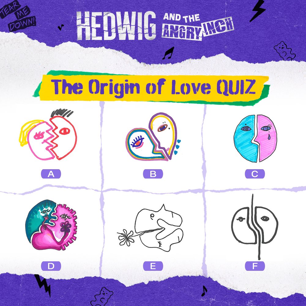 shownote's tweet photo. ｜EVENT｜#헤드윅 #HEDWIG

<헤드윅> The Origin of Love QUIZ✨

헤드윅&amp;이츠학 배우들의 'The Origin of Love' 손그림을 보고 어떤 배우의 그림인지 맞춰보세요🎨

⚡참여기��: 3/13(수)~3/24(일)
⚡경품: 배우 사인 프로그램북 (4명) https://t.co/o2voF6Jpoc
