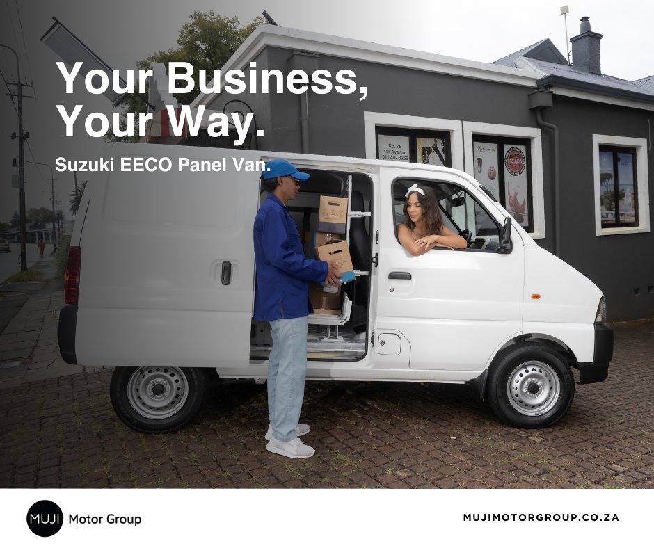 Your business, your way. 🛣️🚚 

Introducing the Suzuki EECO Panel Van: the versatile solution tailored to your needs. 

Drive your business forward with confidence and efficiency. 

#SuzukiEECO
#MUJISuzuki
#MUJISuzukiSprings
#MUJISuzukiLadysmith 
#MUJISuzukiHeidelberg