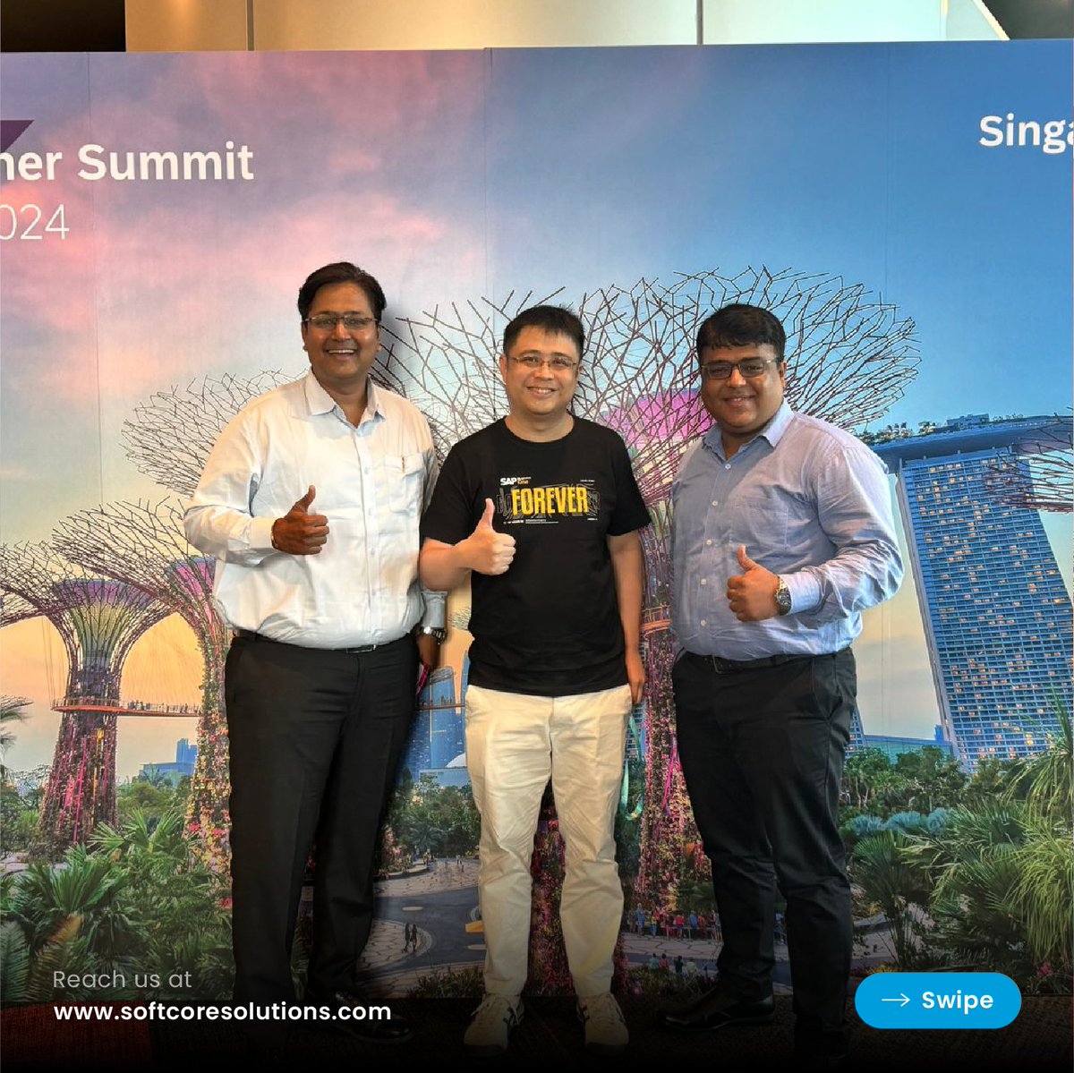 SCS_SAPB1's tweet image. #SoftCoreSolutions marked its remarkable presence at the #SAPSMESummit24 held in Singapore, indicating strong commitment to SAP Business One (SAPB1) and dedication to the platform. By actively participating and delivering our message: #SAPB1FOREVER