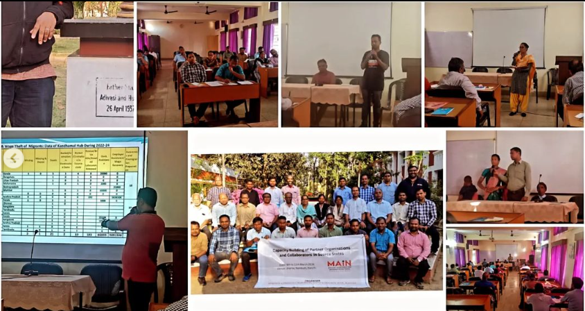 JCSADelhi's tweet image. Migrant Assistance and Information Network organized a three-day training program for the employees of their Central and North zonal hubs at Ranchi, Jharkhand. #migrantworkers
#achievinggoals #drivingresults #impactfulcollaboration #caringthroughsharing