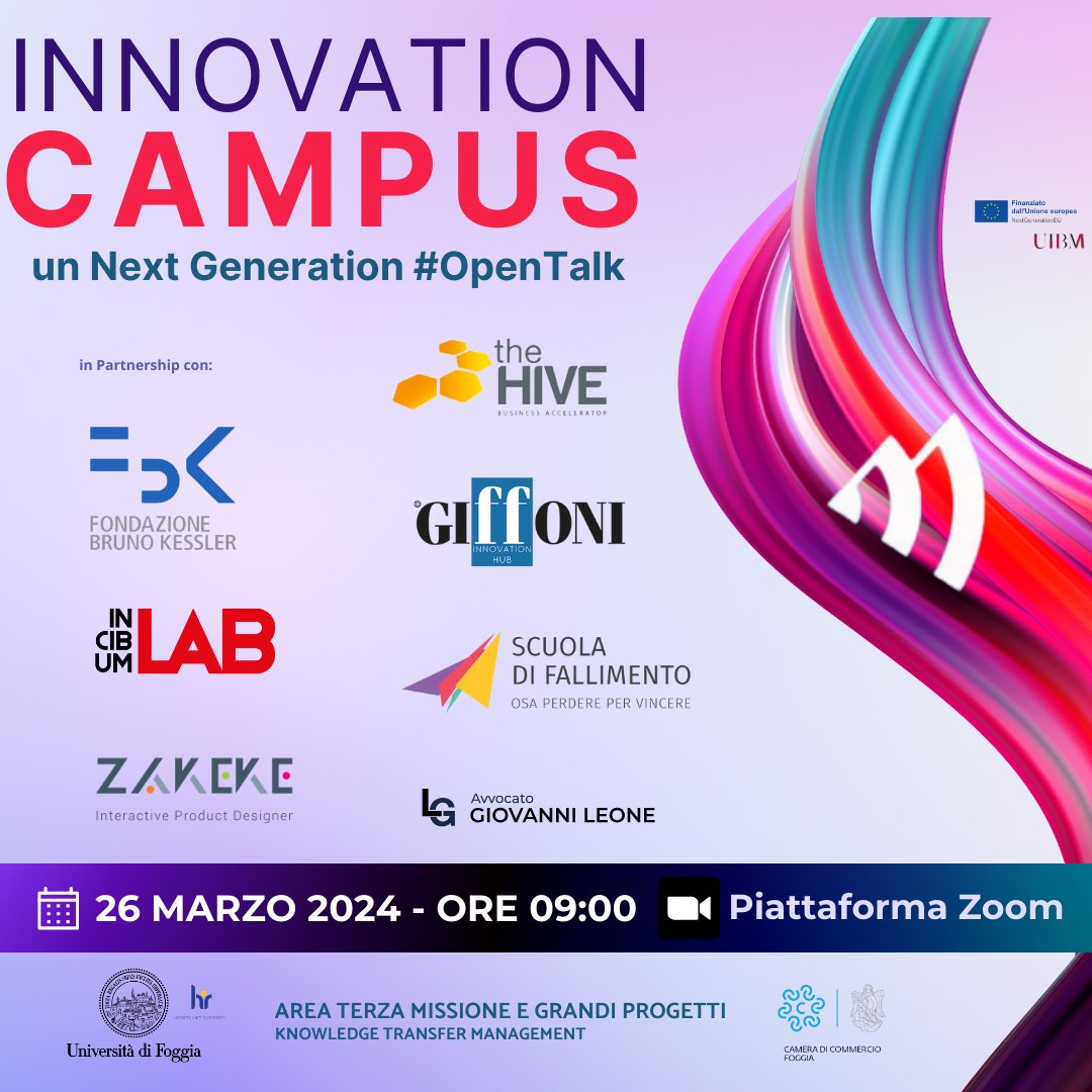 GrantOffice_FG's tweet image. rti insieme un domani. L’obiettivo di  #InnovationCampus è quello di raccontare *storie di chi non si arrende*.

Il cambiamento ci deve dare ottimismo verso il futuro. Attraverso la conoscenza, l’acquisizione di esperienze, la condivisione di idee