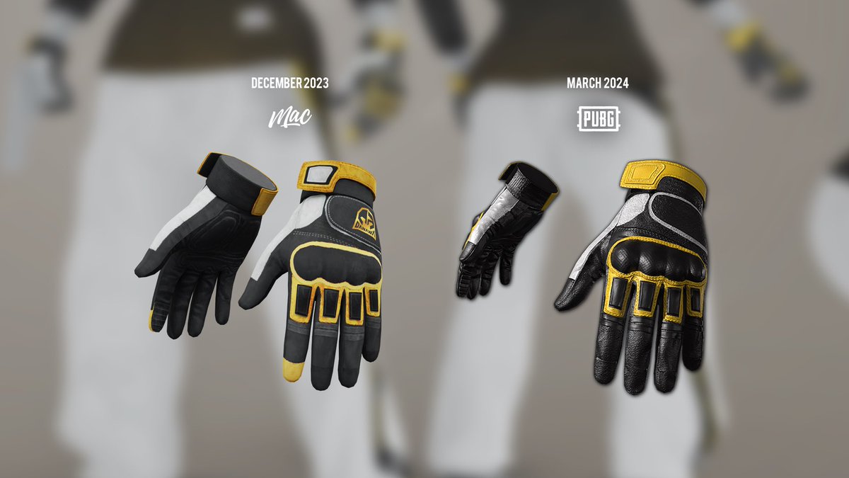 My Danawa concept from last december vs. PUBGs new 7th Anniversary Gloves just another coincidence, nothing to see here :)