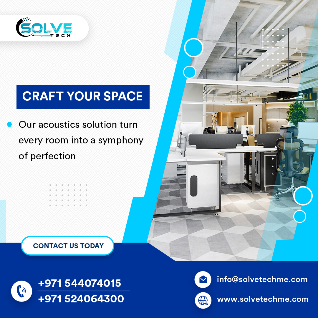 SolveTechLLC's tweet image. 🌆✨ CRAFT YOUR SPACE with SolveTech&apos;s ACOUSTICS ENGINEERING Services in Dubai, UAE! ✨🌆

📞 +971 524064300
📧 info@solvetechme.com
🔗solvetechme.com/acoustic-servi…

#AcousticsEngineering 🎚️ #SolveTech #DubaiUAE  #CraftYourSpace  #SoundPerfection