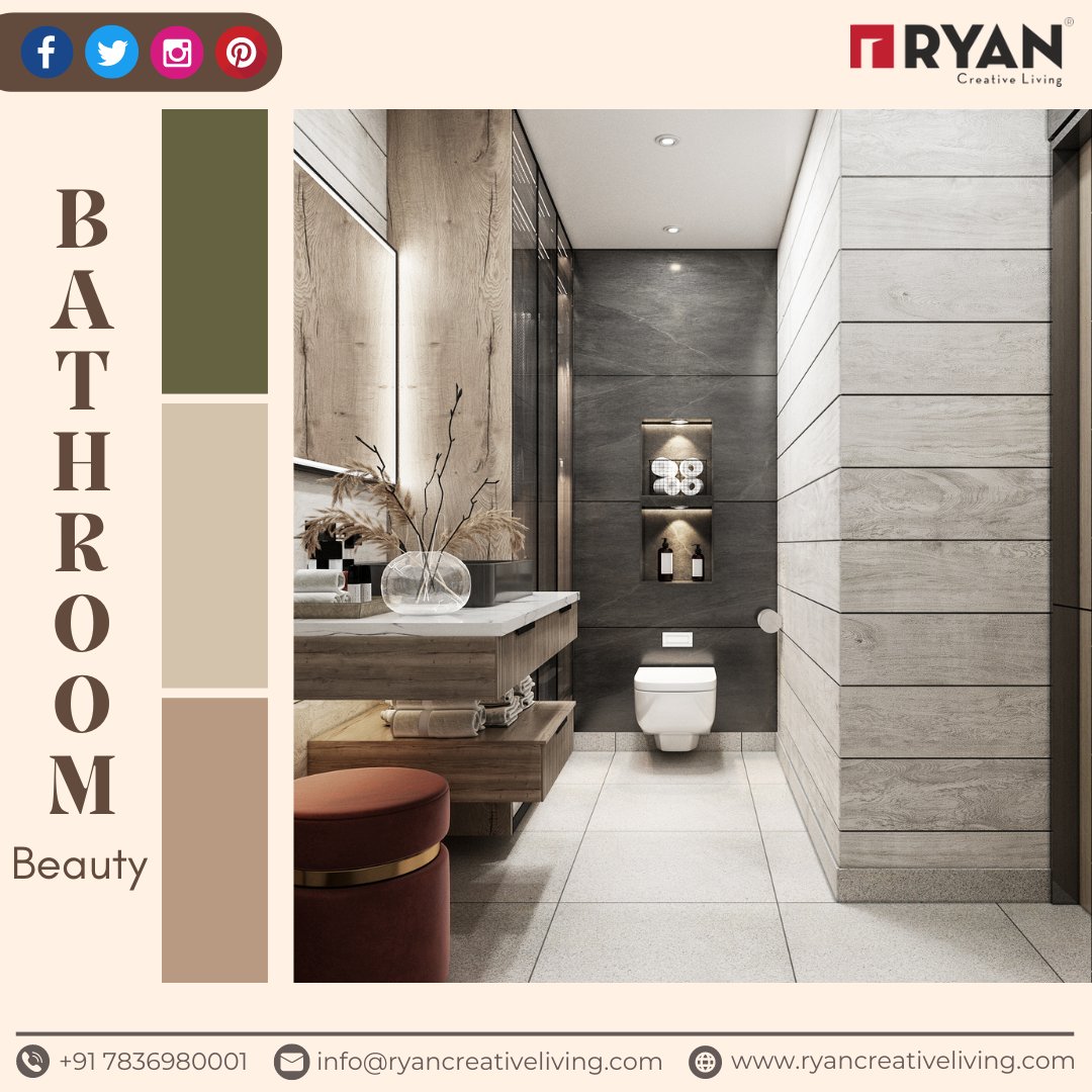 🏡🛁 Make your bathroom the heart of your home with designs with Ryan Creative Living.💫😉
.
.
#BathroomBeauty #LuxuryDesigns #HomeInspiration  #DesignGoals #ChicSpaces #DreamBathrooms #rcl #rsaifi #ryancreativeliving #ryandesigns #bathroomdecor #BathroomDesign #washroomdesign