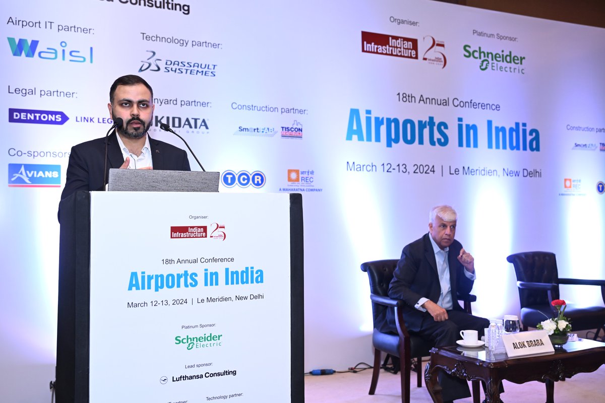 Rohit Chashta, Sustainability Leader, @SchneiderIndia discussed the 'Sustainable & Decarbonized Airports' at the day 2 of our 18th annual conference on Airports in India.

#airports #airportsindia #aeroinfrastructure #airportsector #airporttechnologies #airportindustry