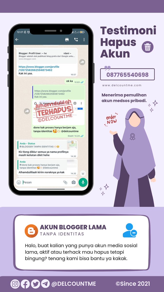 delcountme's tweet photo. blogger tanpa identitas yuk yang mau hapus dan pulihkan akun medsos💖 open Jastip proses sendiri yah

testimoni cek : https://t.co/Fh7GSFh6kR
#jasahapusakun #zonaba #zonauang #Zonajajan #2024NewYearEveWithTEN #Welcome2024 #twitterowysylwester #Indonesia #zonajubel #hapusakun https://t.co/9RWi0Qsbf2