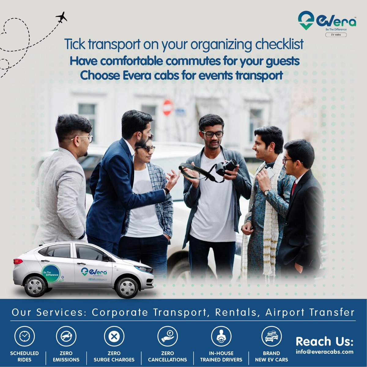 Check off transportation from your event planning list! Ensure comfortable commutes for your guests with @EveraCabs. #EventTransport #GuestComfort