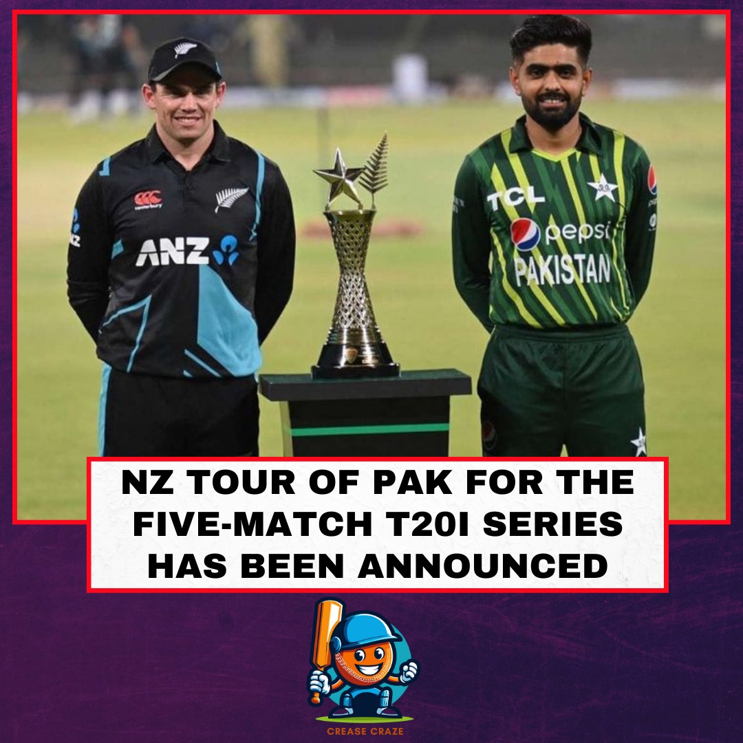 New Zealand Tour Of Pakistan For The Five Match T20I Series Has Been Announced 🗓️

1st T20I In Rawalpindi - 18 April
2nd T20I In Rawalpindi - 20 April
3rd T20I In Rawalpindi - 21 April
4th T20I In Lahore - 25 April
5th T20I In Lahore - 27 April

#PAKvsNZ #NZvsPAK #PAKvNZ