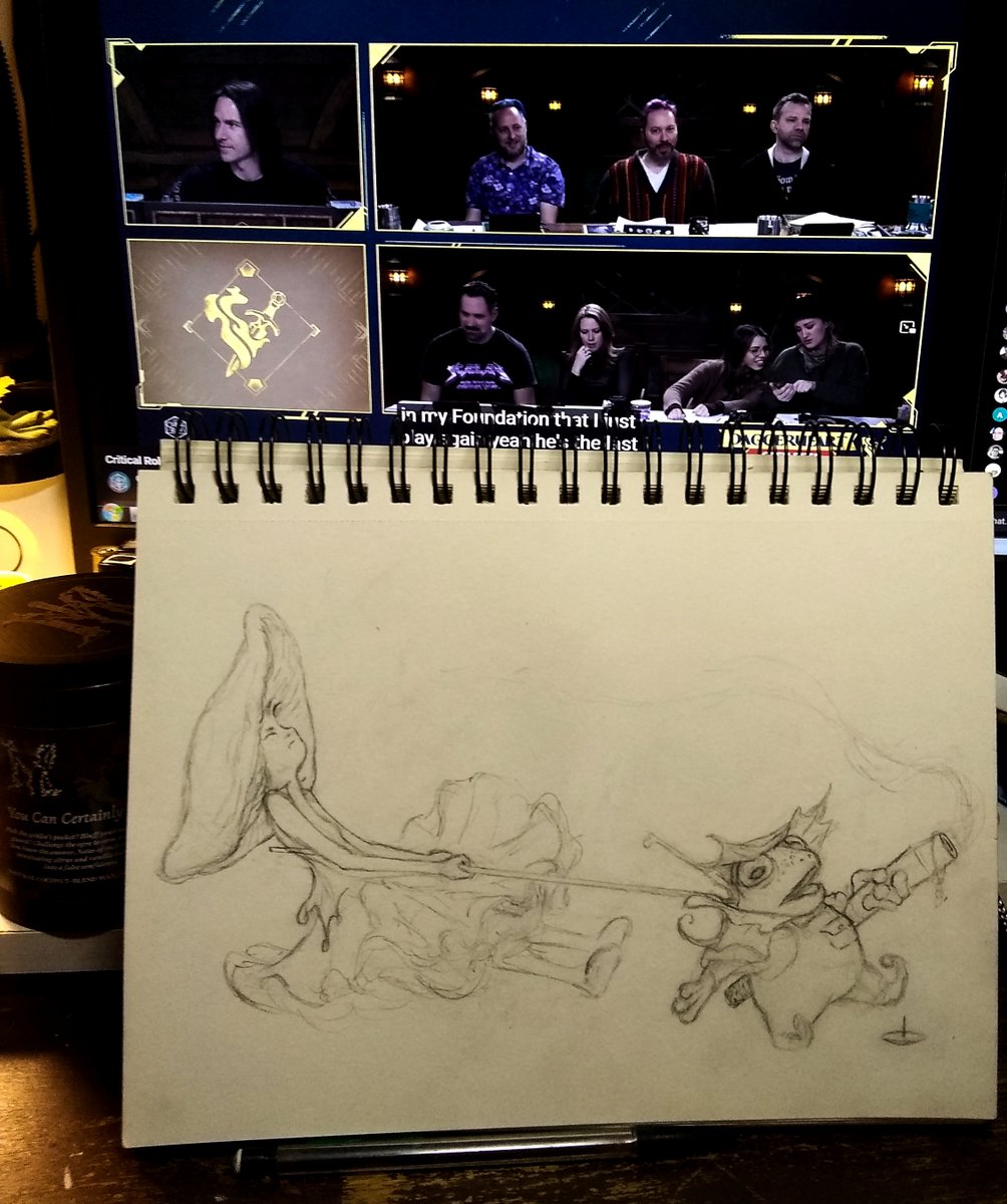Onnabox's tweet photo. #CriticalRole is LIVE live! have a Sweetpea and Oppy sketch! #CriticalRoleSpoilers #CriticalRolefanart #Daggerheart #daggerheartspoilers https://t.co/WxmjPZoA7y