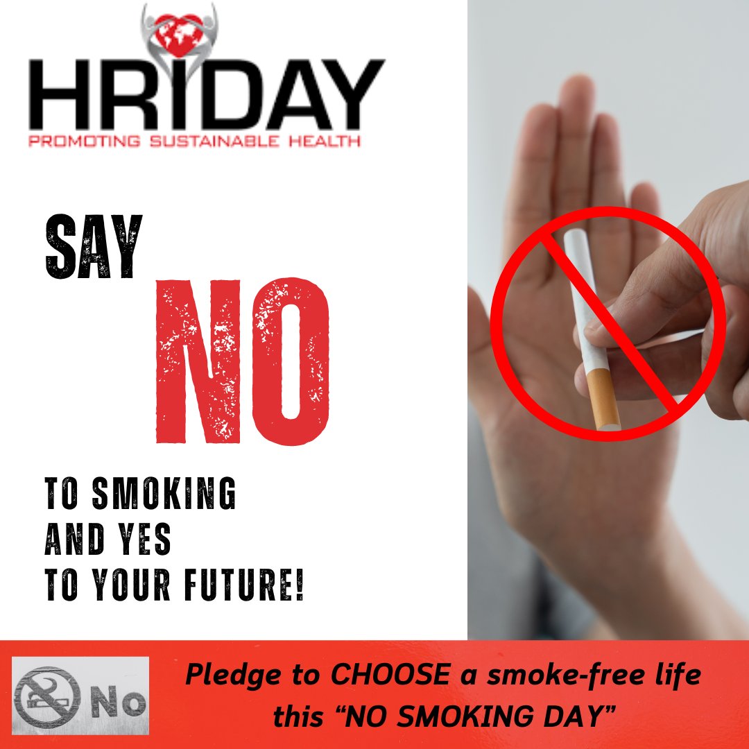 Teens who experiment with cigarettes are more likely to become addicted smokers. Pledge to CHOOSE a smoke-free life. #NoTobacco #NCDs #BeatNCDs @ncdalliance @Hriday_Org @DrMonikaArora