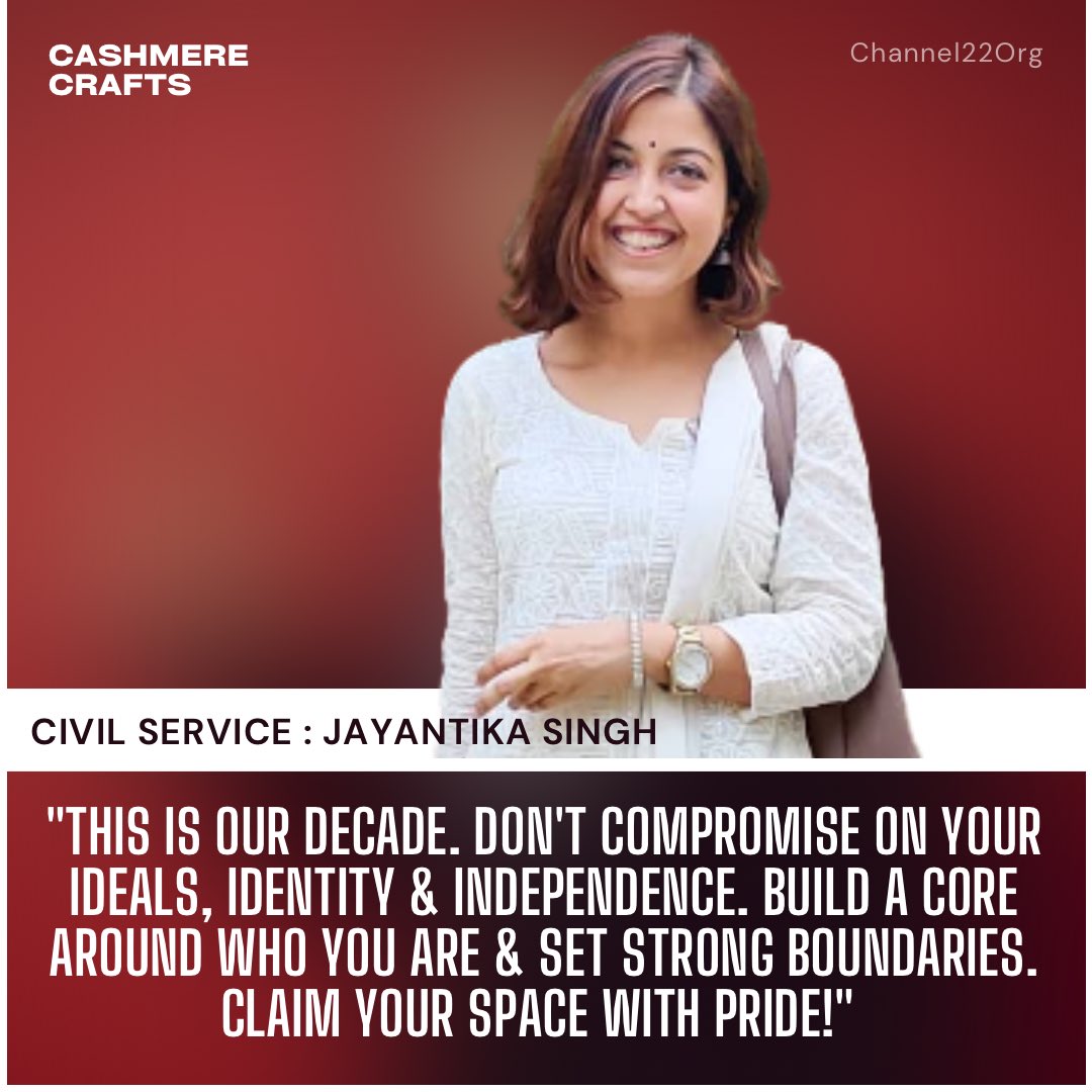 Our <a href="/cashmerecrafts/">Ashiq Hussain</a> empowered #SheSlays honouree are here! Meet Jayantika Singh, Deputy Comissioner, Income Tax. Empowered and Empowering. And never settling for less