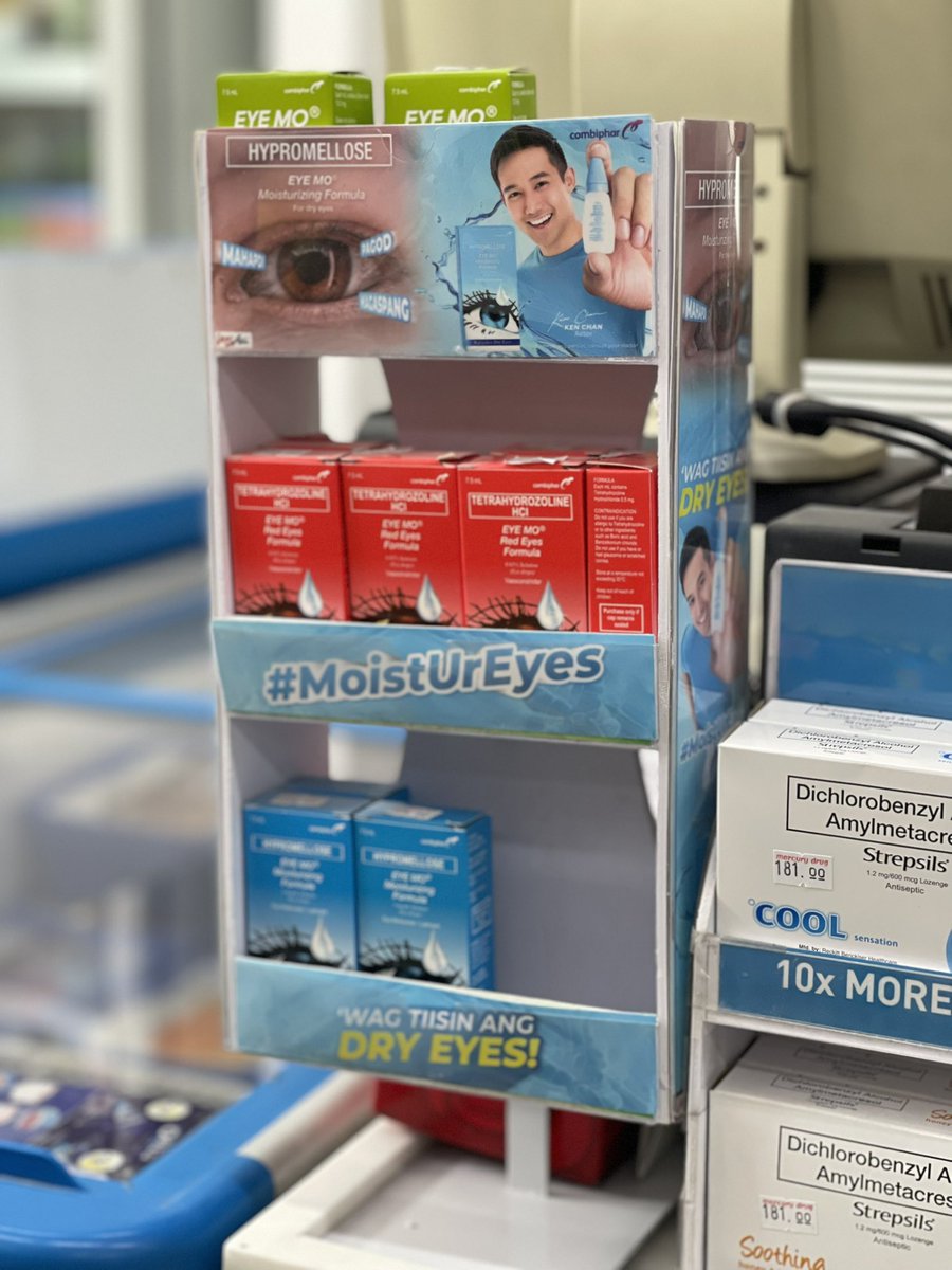 Drop by a drug store today and saw this. Kilig! ☺️ 

#EyeMoPH
#MoistUrEyes 
#WagTiisinAngDryEyes 
#OpenYourEyesOpenEyeMo