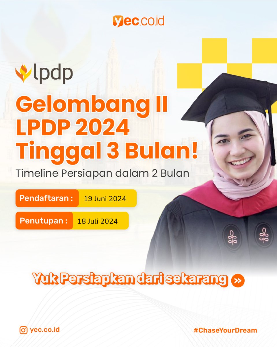 Siapa disini yang #Scholarships hunter?

Pasti sudah tahu dong Beasiswa LPDP setiap tahun selalu dibuka dua gelombang. Sudah persiapan aja untuk menyambut pembukaan gelombang 2?

#LPDP #Beasiswa #Infobeasiswa #ScholarAlerts #TOEFL #TOEFLITP #TOEFLOnline