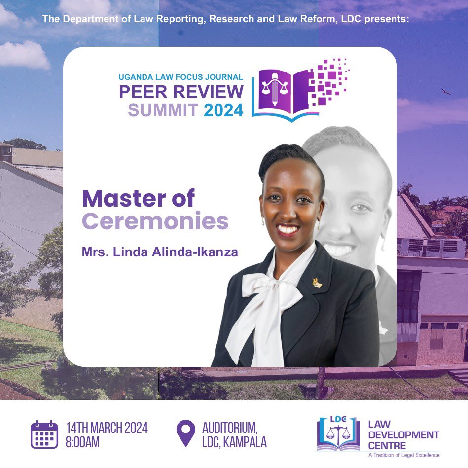 Law Development Centre (@ldc_uganda) on Twitter photo 🎤 Excited to announce our charismatic MC for the upcoming #ULFJPRSummit24 ! 🌟
Join us in welcoming Mrs. <a href="/bihoogo/">Linda Alinda-Ikanza</a> , a dynamic speaker known for engaging audiences and driving insightful discussions. Get ready for an unforgettable experience! #LDCUgCT 🎤 Excited to announce our charismatic MC for the upcoming #ULFJPRSummit24 ! 🌟
Join us in welcoming Mrs. <a href="/bihoogo/">Linda Alinda-Ikanza</a> , a dynamic speaker known for engaging audiences and driving insightful discussions. Get ready for an unforgettable experience! #LDCUgCT