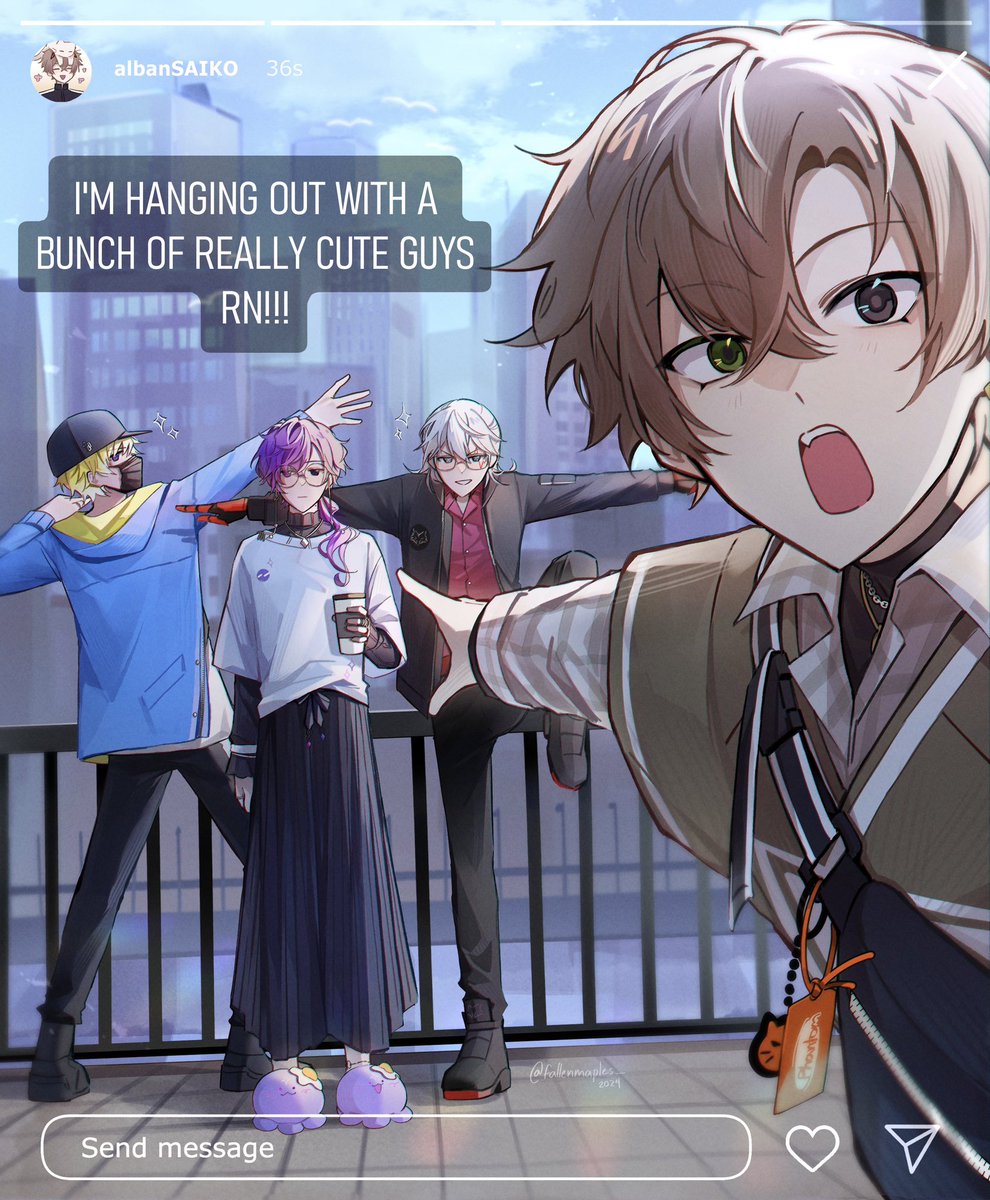 fallenmaples_'s tweet image. just wanted to draw some silly guys doing silly things but i think i went overboard LMAO
im so late but happy 2 years to noctyx (•u•)
#Noctyx2ndAnniversary #VioletAtelier #AlbanKnoxArt #Briskart #Artchivist