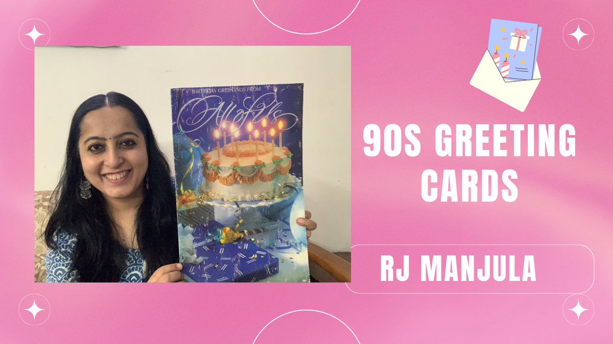 RJManjula's tweet photo. #90sgreetingcards on my YouTube channel #rjmanjula on https://t.co/9sKoPxYdrQ
#90sgreetingcard #archiesgallery #hallmarkcards #archiesgreetingcards #diljale #bademiyanchotemiyan #judaii #janekisne #90snostalgia #90skebachche #90skicassettewithmanjula #gaana #gaanapodcast https://t.co/qZ1ykziIlg