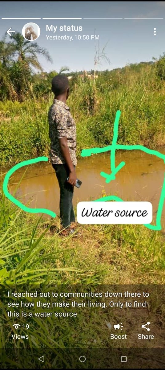 I went down to communities to see how people make a living Only to find this is a water source
