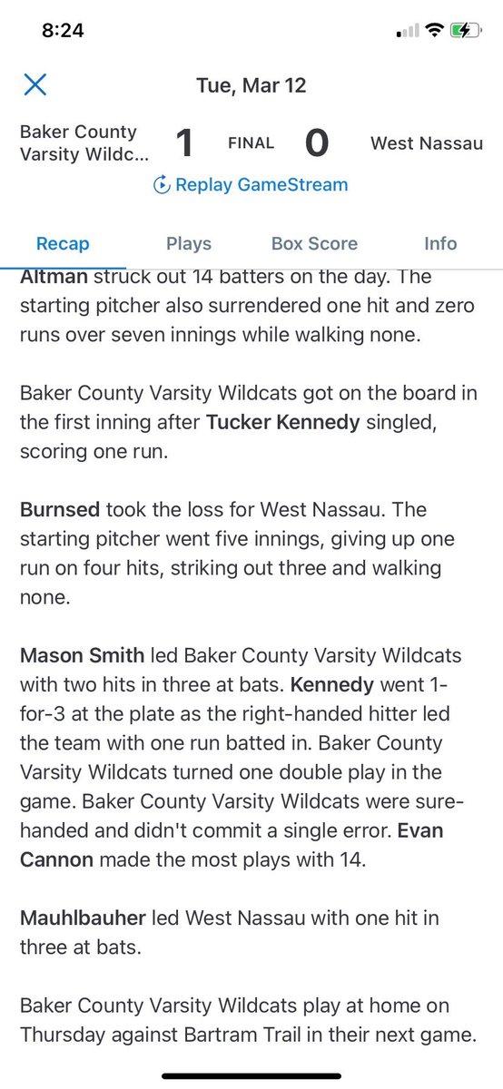 MasonSmith2025's tweet image. Scored the only run in the 1-0 win over West Nassau. Went 2 for 3 at the plate. 
@ColsonAltman01 with the shutout 🔥