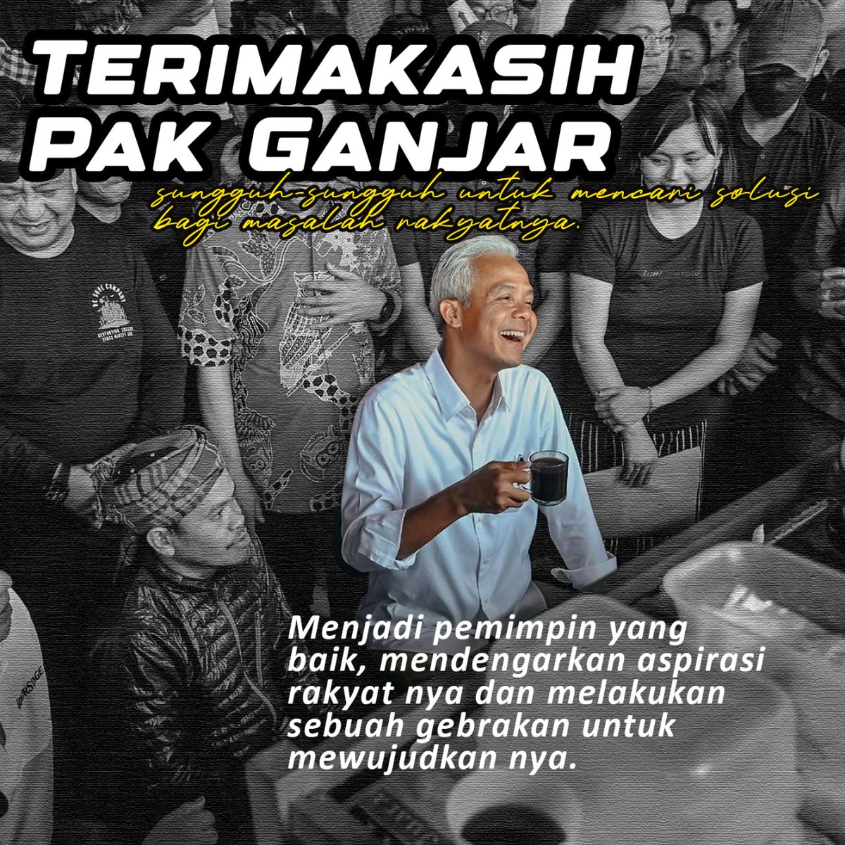 Kami percaya bahwa Mas Ganjar adalah pilihan terbaik untuk memimpin bangsa ini ke arah yang lebih baik. Ganjar Pranowo - Hanya dia yang betul merakyat dan akan berbuat lebih demi rakyat @naimcityx 
#KitaAdalahTiga
#BanggaBersamaGPMMD