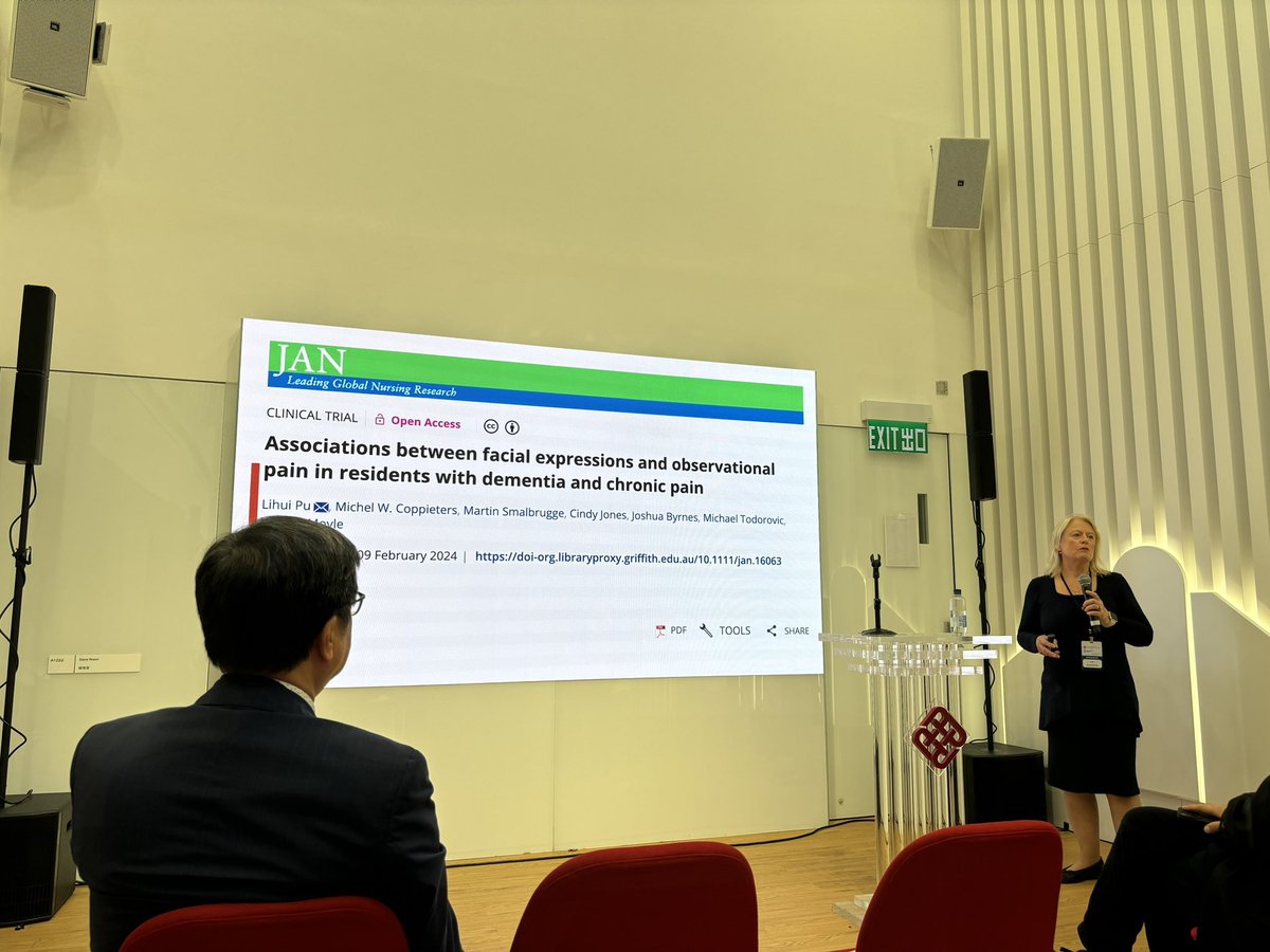 RISA symposium ~ very insightful sharing on pain and dementia by Prof. @WendyMoyle2. Excited to see an amazing team with excellent work and good publications @pu_lihui. @PolyU_Nursing